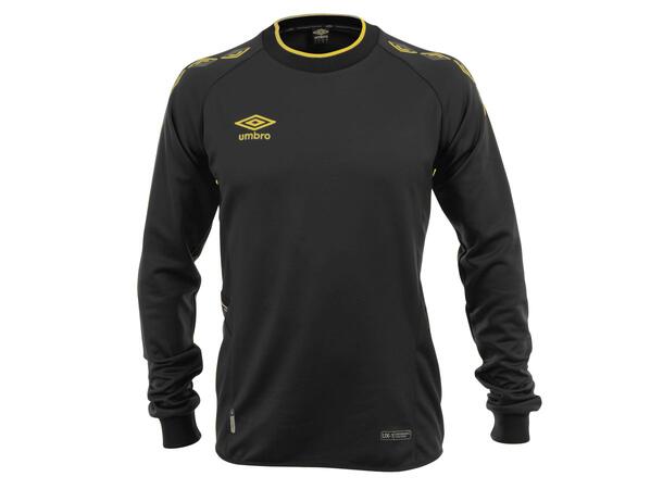 UMBRO UX-1 Trn Sweater jr Sort/Gul 116 Teknisk treningsgenser 